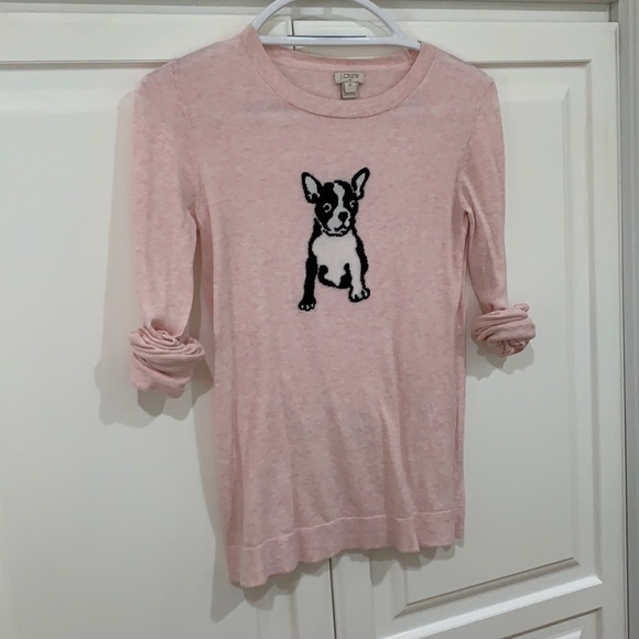 Jcrew French Bulldog Teddie Sweater 